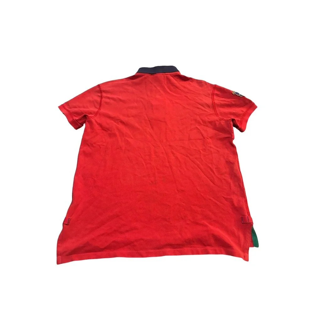 Polo Ralph Lauren Mens Red Polo Shirt Indian Canoe Kayak Club Patch Large